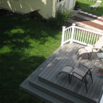 Beautiful backyard with deck